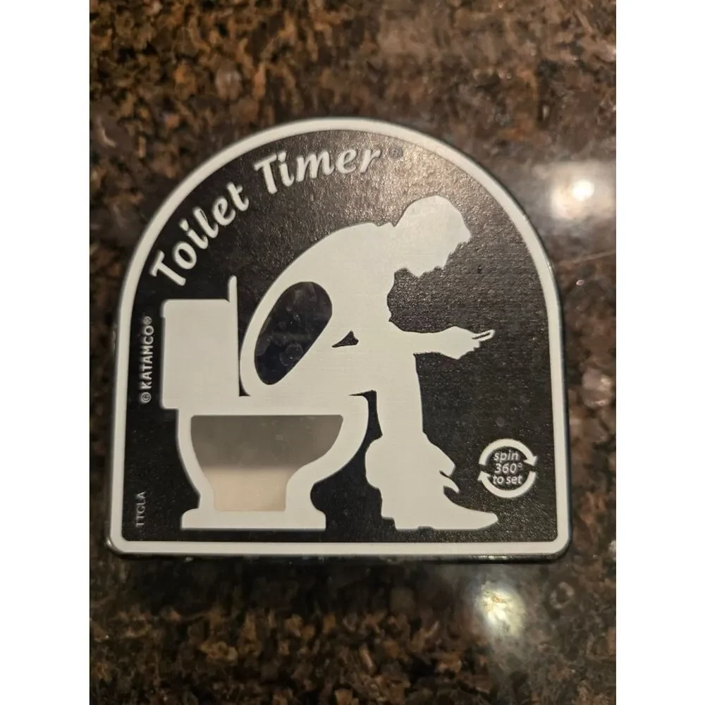 Toilet Timer by - Black and White Bathroom Timer